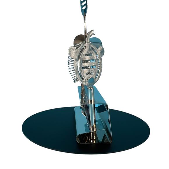 Stainless Steel Bar Tools Six Piece Set and Stand Cocktail Party Bartender Drink - Picture 7 of 13